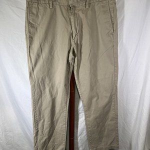 Banana Republic Emerson Pants Flat Front Chino Mens Size 34x3 Khaki